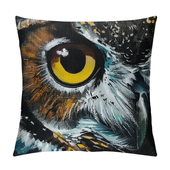 Orinice Owl Graphic Decorative Cushion Throw Pillow Cover for Home Couch Living Room Bed Sofa Zipper Closure Soft and Durable 1PC 24x24in