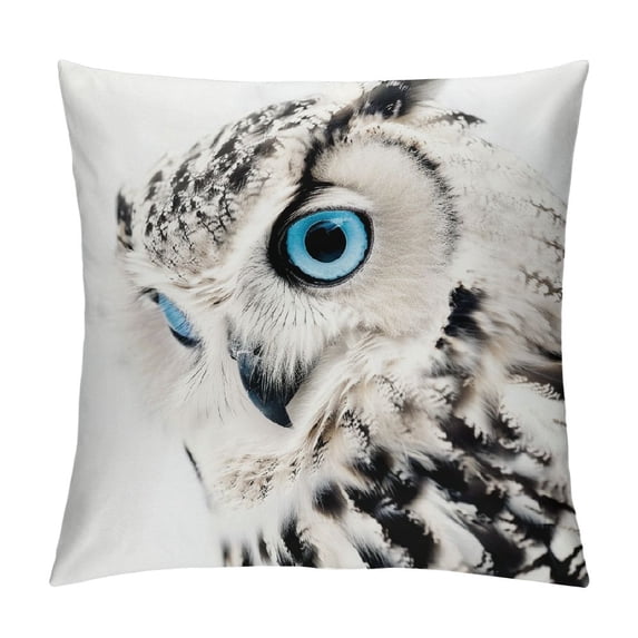 Orinice Owl Graphic Decorative Throw Pillow Cover for Home Couch Living Room Bed Sofa - Durable Cotton Linen Fabric - Indoor Outdoor Decoration - Hidden Zipper Closure - 1PC 12x12in