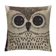 thumbnail image 1 of Orinice Owl Graphic Decorative Throw Pillow Cover for Home Couch Living Room Bed Sofa - Durable Cotton Linen Fabric - Multipurpose Indoor Outdoor Decoration Pillowcase 1PC 18x18in, 1 of 5