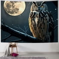 thumbnail image 1 of Orinice Owl Moon Branch Tapestry Wall Hanging Unique Style Graphic Tapestries for Home Decor Living Room Bedroom Dorm Apartment Farmhouse 50x40inch, 1 of 6