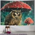 thumbnail image 1 of Orinice Owl Mushroom Rain Tapestry Wall Hanging Unique Style Art for Home Decor Living Room Bedroom Farmhouse Dorm 40x60inch, 1 of 6