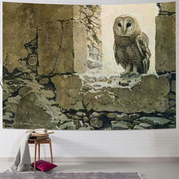 Orinice Owl Tapestry Wall Hanging Unique Style Graphic Tapestries Home Wall Decor Art for Living Room Bedroom Dorm Apartment Farmhouse - Decorations for Dorm 40x60inch