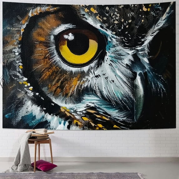 Orinice Owl Tapestry Wall Hanging Unique Style Graphic Tapestries Home Decor Art for Living Room Bedroom Apartment Farmhouse Dorm 60x50inch