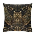 thumbnail image 1 of Orinice Owl Wings Pattern Graphic Decorative Cushion Throw Pillow Cover for Home Couch Living Room Sofa - Short Plush Material, Zipper Closure, 1PC 24x24in, 1 of 5