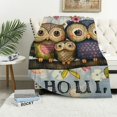 thumbnail image 1 of Orinice Owls Branch Folk Art Warm Lightweight Blanket Soft Fleece Throw Blanket for All Seasons Living Rooms Sofa Decor Cow Gifts Blanket Excellent Hand Feel Multiple Sizes 60x80in, 1 of 6