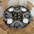 thumbnail image 1 of Orinice Paisley Pattern Round Table Cover Stain Resistant Washable Indoor Outdoor Tablecloth Kitchen Dining Wedding Parties 100% Polyester Fiber 42-46, 1 of 8