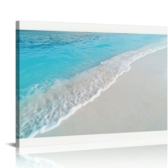 Orinice Palm Hideaway Tropical Beach Retreat Art Print Poster Relaxing White Sand Dunes Coastal Beach 20x16in