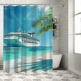 thumbnail image 1 of Orinice Palm Tree Bathroom Decor Set with Hooks, Colorful Luxurious Graphic Print Polyester Fabric Shower Curtain, Chic Modern Design, Waterproof and Easy to Install 60x72, 1 of 7