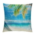 thumbnail image 1 of Orinice Palm Tree Blue Sky White Sand Graphic Decorative Pillow Cover for Home Couch Living Room 20x20in, 1 of 5