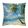 thumbnail image 1 of Orinice Palm Trees Graphic Decorative Cushion Throw Pillow Cover for Home Couch Living Room Bed Sofa 18x18in, 1 of 5
