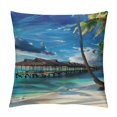 thumbnail image 1 of Orinice Palm Trees Graphic Decorative Throw Pillow Cover for Home Couch 22x22in, 1 of 5