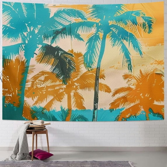 Orinice Palm Trees Tapestry Wall Hanging Unique Style Graphic Tapestries Home Wall Decor for Living Room Bedroom Apartment Farmhouse Dorm 40x60inch