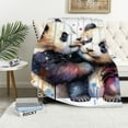thumbnail image 1 of Orinice Pandas Warm Lightweight Blanket Soft Fleece Blankets for All Seasons - Decorative Cow Gifts Blanket in Multiple Sizes 40''x50'', 50''x60'', 60''x80'' 50x60in, 1 of 6