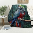 thumbnail image 1 of Orinice Parrot Blankets Throw Super Soft Warm Plush Fluffy Lightweight Cozy Fuzzy Blankets for Children Teens, Young Girls Or Adult for Couch Bed Sofa  40x50in, 1 of 6