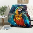 thumbnail image 1 of Orinice Parrot Sherpa Blanket Colorful Macaw Throw Blanket Super Soft Fuzzy Blanket Thick Warm Fleece Blankets for Couch Bed 60x80in, 1 of 6