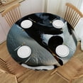 thumbnail image 1 of Orinice Penguin Hat Symbolism Round Table Cover Stain Resistant Washable Indoor Outdoor Tablecloth Kitchen Dining Wedding Parties 100% Polyester Fiber 31-35, 1 of 8