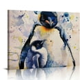 thumbnail image 1 of Orinice Penguin Penguinling Birds Fine Art Aesthetic Poster & Print Wall Painting for Office Farmhouse Decor 16x12in, 1 of 6