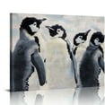 thumbnail image 1 of Orinice Penguins Snow Sky Fine Art Aesthetic Poster & Print Wall Painting for Classroom Kitchen Office Farmhouse Bathroom Room Decor Pictures Wall Art Painting Wall Decor for Bathroom Canvas Living, 1 of 6