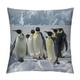 thumbnail image 1 of Orinice Penguins Snow Wildlife Graphic Decorative Cushion Throw Pillow Cover for Home Couch Living Room Bed Sofa - Aesthetic Winter Home Decor 1PC 12x12in, 1 of 5
