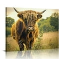 thumbnail image 1 of Orinice  Photo Farm Livestock Animal Highland Cow Calf Scotland Large Art Print Poster Wall Decor   20x16in, 1 of 6