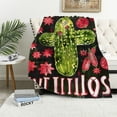 thumbnail image 1 of Orinice Pickles Blanket Gifts for Kid Women Just a Girl Who Loves Jesus and Pickles Soft Warm Lightweight Cozy Cute Cartoon Vegetable Throw Blankets for Bed Living Room Sofa Couch Decor  40x50in, 1 of 6