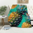 thumbnail image 1 of Orinice Pineapples Leaves Warm Lightweight Blanket Soft Fleece Throw Blanket for All Seasons - Multiple Sizes Available 50x60in, 1 of 6