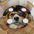 thumbnail image 1 of Orinice Pirate Dog Round Table Cover Stain Resistant Washable Indoor Outdoor Tablecloth Kitchen Dining Wedding Parties Table Cloth 100% Polyester Fiber 31-35, 1 of 8