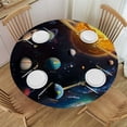 thumbnail image 1 of Orinice Planets Sun Round Table Cover Stain Resistant Washable Indoor Outdoor Tablecloth Kitchen Dining Wedding Parties Table Cloth 100% Polyester Fiber 54-58, 1 of 8