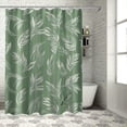 thumbnail image 1 of Orinice Plant Sage Green Shower Curtain Plant Palm Leaf Bathroom Trim With 12 Hooks - Tropical Floral Green Curtain - Modern Home Bedroom Decor &amp; Holiday Gifts Teen Adult 69x72, 1 of 7