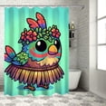 thumbnail image 1 of Orinice Polynesian Hawaiian Theme Bathroom Decor Set, Colorful Luxurious Graphic Print Polyester Fabric Shower Curtain with Hooks, Waterproof Bathroom Curtain Decoration 69x72, 1 of 7