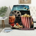 thumbnail image 1 of Orinice Popcorn Soda Cinema Warm Lightweight Blanket Soft Fleece Throw Blanket for Living Rooms Sofa Decor Cow Gifts All Seasons Plush Blankets 50x60in, 1 of 6