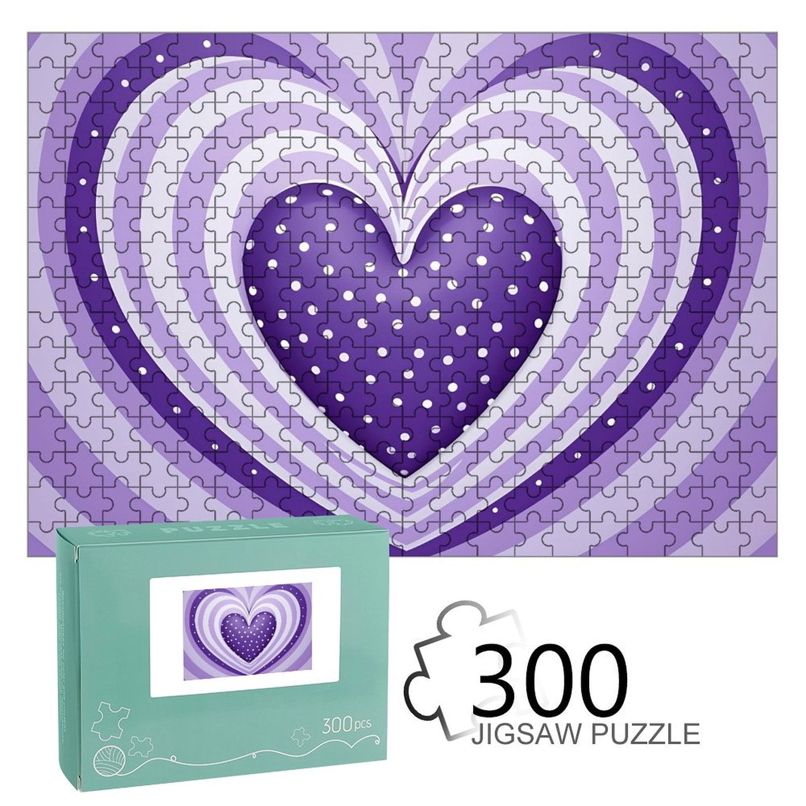 Orinice Purple Heart Jigsaw Puzzle for Adults, Challenging Game with ...