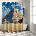 thumbnail image 1 of Orinice Pyramid Desert Sky Bathroom Decor Set, Colorful Luxurious Graphic Print Polyester Fabric Shower Curtain with Hooks, Waterproof Bathroom Decoration for Home, Bathtubs - Multi Size Options 69x72, 1 of 7