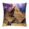 thumbnail image 1 of Orinice Pyramids Horse Camel Graphic Decorative Pillow Cover 1PC 20x20in, 1 of 5
