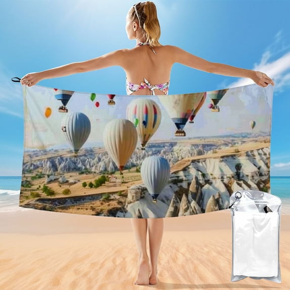 Orinice Quick Dry Bath Towel 27.5x55in - Ultra-Fine Fiber Beach Towel for Rapid Drying and Versatile Use 55x27.5in