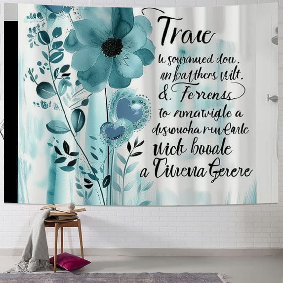 Orinice Quote Love Watercolor Painting Tapestry Wall Hanging Unique Style for Home Decor Living Room Bedroom Dorm 40x30inch