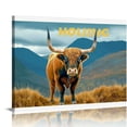 thumbnail image 1 of Orinice Quote Typograph Painting Highland Cows Idea Scotland Unframed Wall Art Print Poster Home Decor Premium 16x12in, 1 of 6
