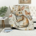 thumbnail image 1 of Orinice Rabbit Blankets Gifts for Adult Kids Rabbit Throw Blanket, Birthday Gifts for Boys Girls, Rabbit Decor for Sofa Couch Bed Living Room Soft Warm Lightweight Cozy   50x60in, 1 of 6