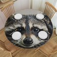 thumbnail image 1 of Orinice Raccoon Round Tablecloth Stain Resistant and Washable for Indoor Outdoor Kitchen Dining Wedding Parties 100% Polyester Fiber 54-58, 1 of 8