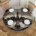thumbnail image 1 of Orinice Raccoon Sharp Claws Furry Art Round Table Cover Stain Resistant Washable Indoor Outdoor Kitchen Dining Wedding Parties Tablecloth 100% Polyester Fiber 31-35, 1 of 8