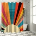 thumbnail image 1 of Orinice Rainbow Colors Bathroom Decor Set with Abstract Pattern, Polyester Fabric Shower Curtain Set for Bathroom Decoration with Hooks 36x72, 1 of 7