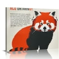 thumbnail image 1 of Orinice Red Panda Striped Fine Art Aesthetic Poster & Print Wall Painting for Home Decor - Canvas Living Room Bedroom Office Wall Decor 20x16in, 1 of 6