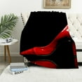 thumbnail image 1 of Orinice Red Shoe Warm Lightweight Blanket Soft Fleece Throw Blanket for All Seasons - Excellent Hand Feel, Living Room Sofa Decor, Cow Gifts - Multiple Sizes Available 60x80in, 1 of 6
