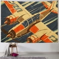 thumbnail image 1 of Orinice Retrofuturism Tapestry Wall Hanging Unique Style Graphic Tapestries Home Wall Decor Art for Living Room Bedroom Apartment Farmhouse Dorm 40x30inch, 1 of 6