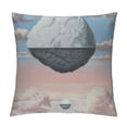 thumbnail image 1 of Orinice Rock Ball Sky Graphic Decorative Throw Pillow Cover for Home Couch Living Room Bed Sofa, Durable Cotton Linen Fabric, Indoor/Outdoor Decoration, 1PC Pillow Case 24x24in, 1 of 5