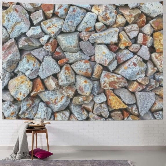 Orinice Rocks Texture Jigsaw Puzzle Tapestry Wall Hanging Unique Style Graphic Tapestries Home Wall Decor Art for Living Room Bedroom Apartment Farmhouse Dorm 40x30inch