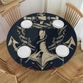 thumbnail image 1 of Orinice Rococo Round Table Cover Stain Resistant Washable Indoor Outdoor Tablecloth Kitchen Dining Wedding Parties Waterproof 100% Polyester Fiber 54-58, 1 of 8