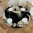 thumbnail image 1 of Orinice Rooster Round Table Cover Stain Resistant Washable Indoor Outdoor Tablecloth Kitchen Dining Wedding Parties 100% Polyester Fiber 46-50, 1 of 8