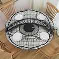 thumbnail image 1 of Orinice Sacred Geometry Round Table Cover Stain Resistant Washable Indoor Outdoor Tablecloth Kitchen Dining Wedding Parties Outdoor Fitted 100% Polyester Fiber 42-46, 1 of 8