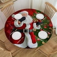 thumbnail image 1 of Orinice Santa Claus Christmas Tree Presents Round Table Cover Stain Resistant Washable Indoor Outdoor Tablecloth Kitchen Dining Wedding Parties Full Width Single-Sided Printing, 1 of 8